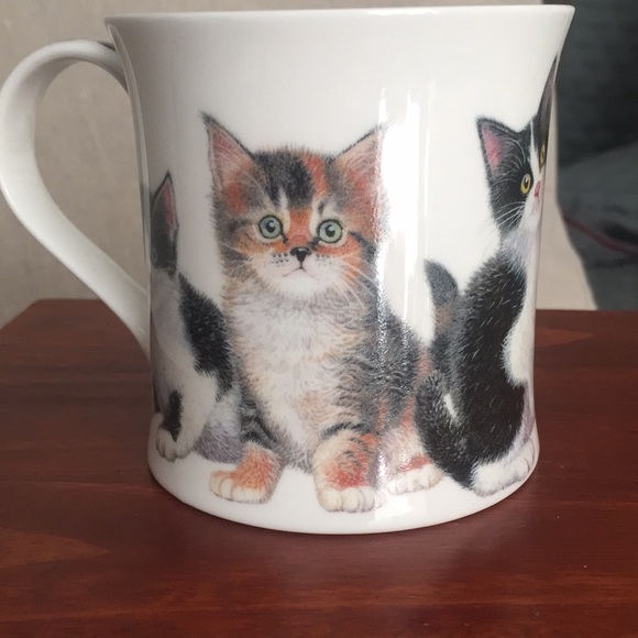 Vintage Dunoon black and white kittens mug - Picture 2 of 7